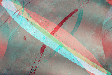 Abstract glitch effect, Grunge outdoor polished concrete texture