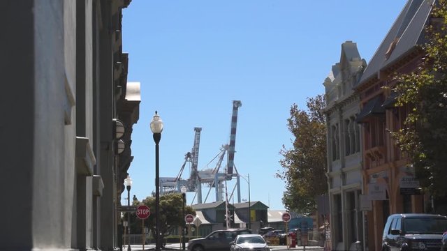 Cranes in the dock of Fremantle, Western Australia