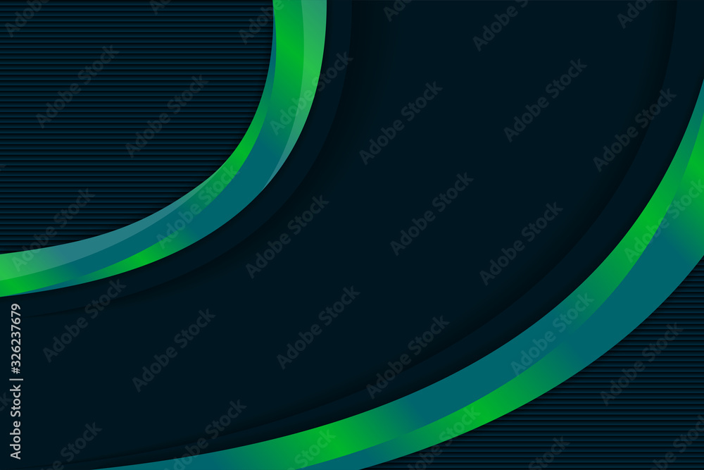 Poster gradient green blue element designs on dark blue modern background for texture and pattern design. m