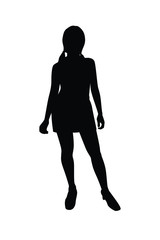 Sexy girl in dress silhouette