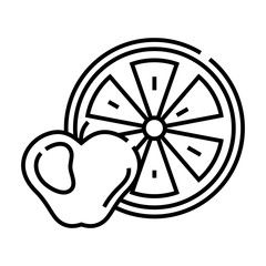 Fruits line icon, concept sign, outline vector illustration, linear symbol.