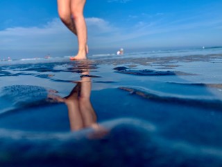 feet in water