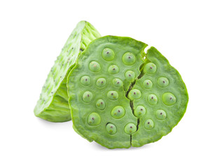 Lotus seeds an isolated on white background.