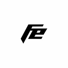 FE F E logo icon design template elements