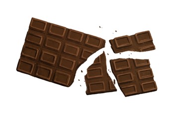 割れた板チョコ