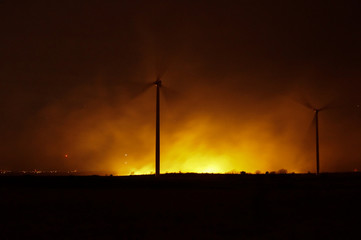 wind turbines wildfire