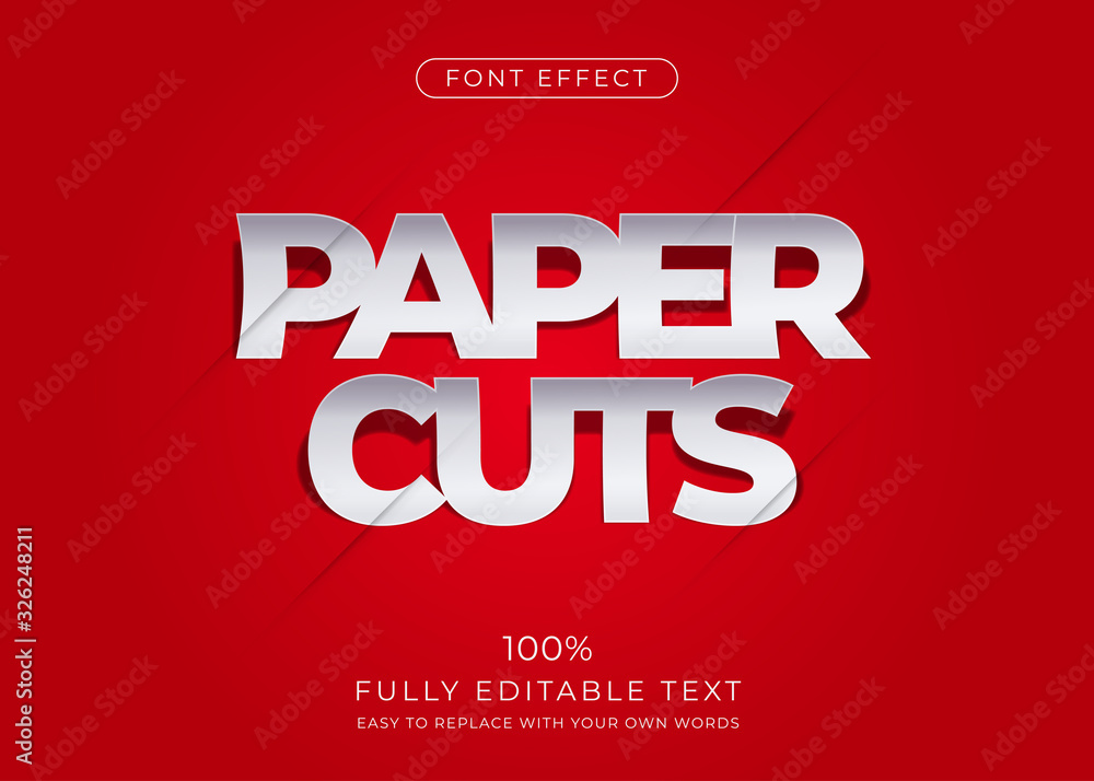 Poster paper text effect. editable font style
