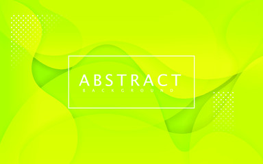 Fototapeta na wymiar neon lime abstract background with dinamic liquid shape. Minimal fluid background for posters, placards, brochures, banners, web pages, headers, covers, and other. Eps10 vector background.