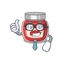 cool and smart Businessman raspberry jam wearing glasses