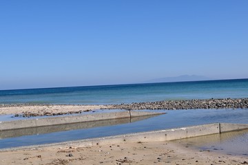 伊豆下田 白浜海水浴場と伊豆大島
