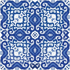 Portuguese ornamental azulejo ceramic.