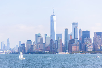 Obraz premium A Peaceful September Day By Lower Manhattan