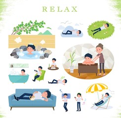 flat type school boy short sleeve summer_relax