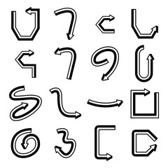 arrows vector illustration cuboid theme