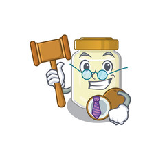 Smart Judge coconut butter in mascot cartoon character style