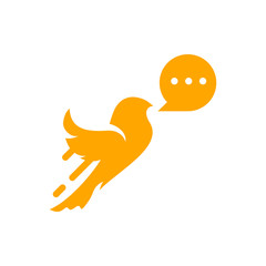 bird with speech bubble logo