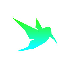 hummingbird logo vector, isolated image