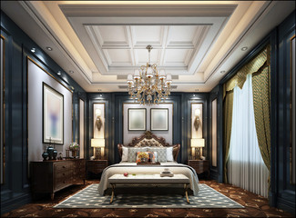 3D rendering bed room, so comfortable