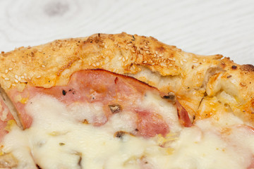 Plate with Delicious pizza from Greece