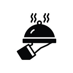 Fototapeta premium Black solid icon for serve 