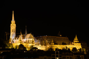 Night view of Buda Castle, the historical castle and palace complex of the Hungarian kings in Budapest, Hungary