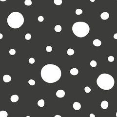 Simple abstract seamless patterns with spots and dots. Background for decoration, wrapping paper, wallpaper, cards and greetings. Minimalistic style two colors