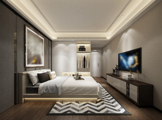 3D rendering bed room, so comfortable