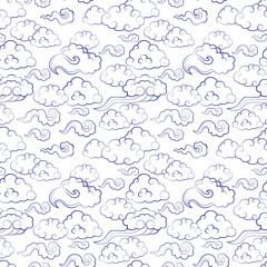 Pattern with Clouds in traditional Chinese style.