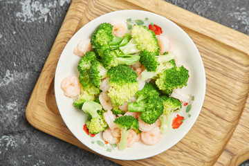 Fried shrimps with Broccoli