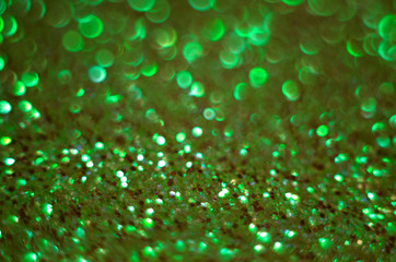  Abstract bokeh background. Green bokeh lights. Blurred texture.