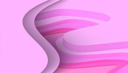 Paper art People abstract Pattern Waves Modern Geometric shapes Concept on  People  background - 3d rendering