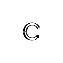 Fototapeta premium CC Letter Initial Logo Design
