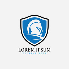 Gladiator mask , Spartan helmet logo template vector icon design