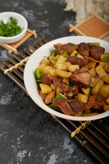 Braised pork and potatoes