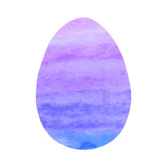 Watercolor abstract egg. Easter elements, backgrounds and textures. Isolated, Hand drawn and carved