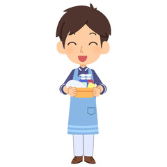 入浴補助をする介護士