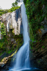 Beautiful aerial view of the Nauyaca Waterfall In Costa Rica