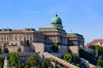 Fototapeta na wymiar Buda Castle, the historical castle and palace complex of the Hungarian kings in Budapest, Hungary