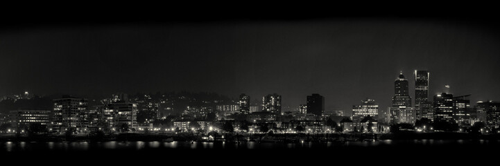 Fototapeta na wymiar Skyline Portland at night