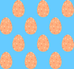 Naklejka premium Seamless pattern, backgrounds, textures of colored abstract Easter eggs. Watercolor decorative drawing