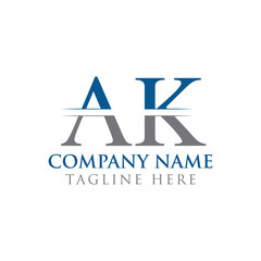 Initial AK Letter Logo With Creative Modern Business Typography Vector Template. Creative Abstract Letter AK Logo Design