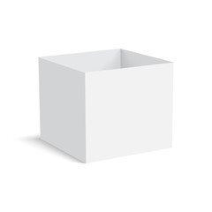 Blank opened paper or cardboard box packing. Vector