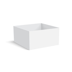 Blank opened paper or cardboard box packing. Vector