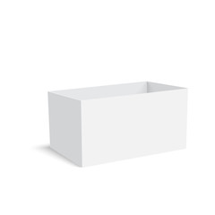 Blank opened paper or cardboard box packing. Vector