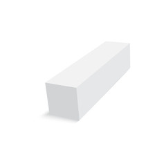 Blank paper or cardboard box packing. Vector.