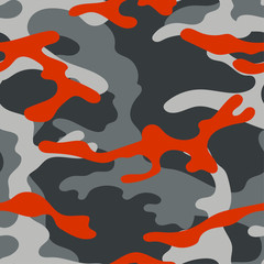 Military camouflage seamless pattern. Khaki texture. Trendy background. Abstract color vector illustration. For design wallpaper, wrapping paper, fabric.