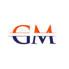 GM letter Type Logo Design vector Template. Abstract Letter GM logo Design