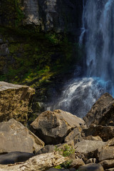 Beautiful aerial view of the Nauyaca Waterfall In Costa Rica