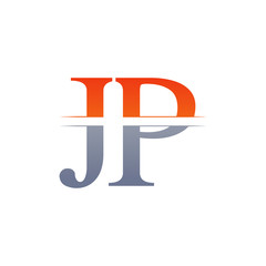JP letter Type Logo Design vector Template. Abstract Letter JP logo Design