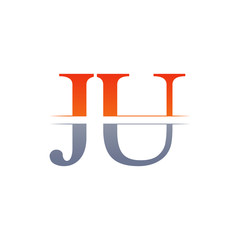 JU letter Type Logo Design vector Template. Abstract Letter JU logo Design
